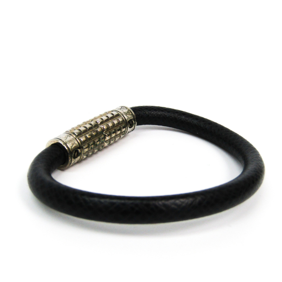 Louis Vuitton Taiga Brass Digit M6629 Leather,Metal Bangle Ardoise,Silver - Picture 2 of 6